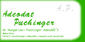 adeodat puchinger business card
